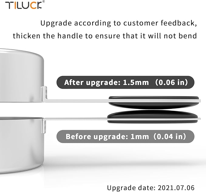 TILUCK Measuring Cups and Spoons Set, Stainless Steel, Kitchen Utensils