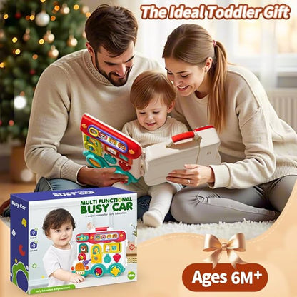 Busy Board Montessori Toys Gift for 1 2 Year Old Boys, Early Educational Montessori Toys for Toddler 1-3, Birthday Gifts Toy for 1 2 Year Old Boy, Ideas 1 Year Old Boys Birthday Gift Toy