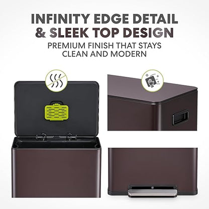 SIMPLI-Magic Infinity Edge 60L / 16 Gallon Kitchen Trash Can