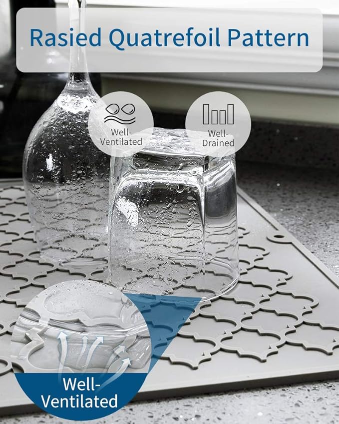 AMOAMI-Dish Drying Mats for Kitchen Counter-Silicone Dish Drying Mat-Kitchen