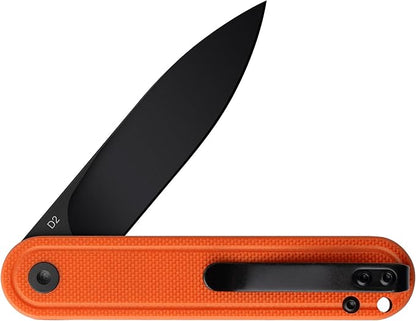 G040 Pocket Knife, 2.75'' D2 Steel Blade G10 handle, Small EDC Knife with Pocket Clip for Men Women, 2.1oz
