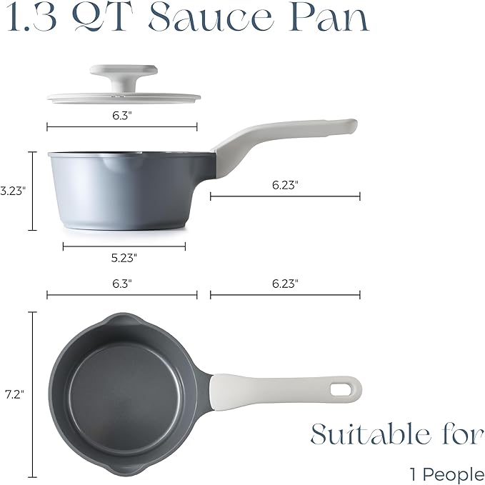 PRICUSIS Ceramic Nonstick Saucepan