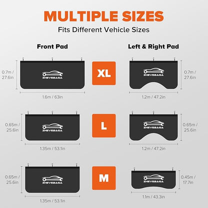 3 Pcs Fender Covers for Mechanics, Microfiber Leather Car Fender Protector Mats for Mechanics with Hooks & Strong Sew in Magnets for Sedans Trucks SUVs Station Wagon -XL