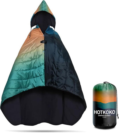Waterproof Stadium Blanket, Fleece Camping Blanket Wearable Soft Warm Camp Blanket for Outdoor Camping, Picnic, Stadium, Sports, Beach, Car