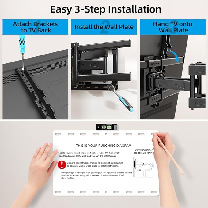HOME VISION Full Motion TV Wall Mount