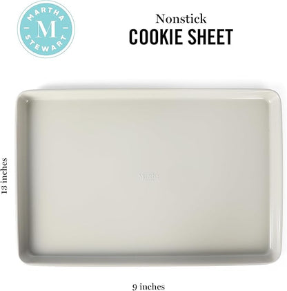 Martha Stewart Gallen 13 x 9 Inch Nonstick Carbon Steel Cookie Sheet – Cool Grey