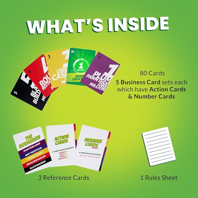 Card Game - White Washers, Bluffing & Strategy Game for All Ages, Fun Family & Party Game for Teens & Adults, Perfect for Ages 12, 13, 14 & Up (3-5 Players)