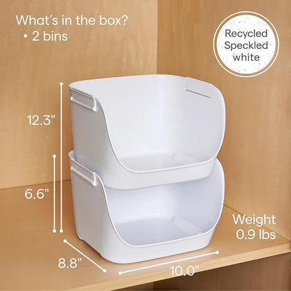 YouCopia ShelfBin Stacking Pantry Bins, Stackable Storage Basket Organizers