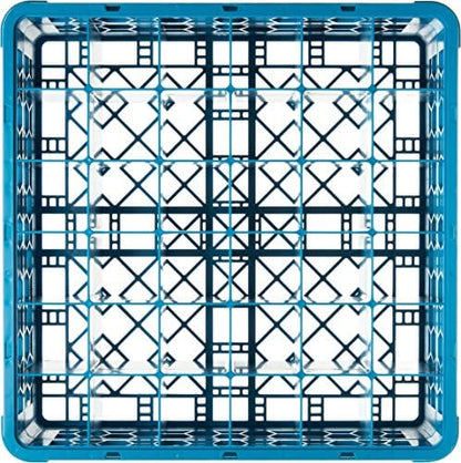 Carlisle FoodService Products 36 Compartment Glass Racks with 1 Extender - Fits 2.69" Diameter White Wine Glasses, Tumblers, Narrow Bowl Stems, 2.94" Compartments, Tamper Proof, Blue