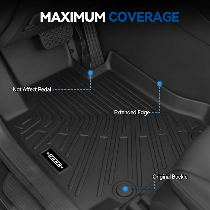 Custom Fit Floor Mats for Toyota Prius V 2012-2017, All Weather TPE Floor Liners with Trunk Mat, Odorless Full Set Interior Accessories