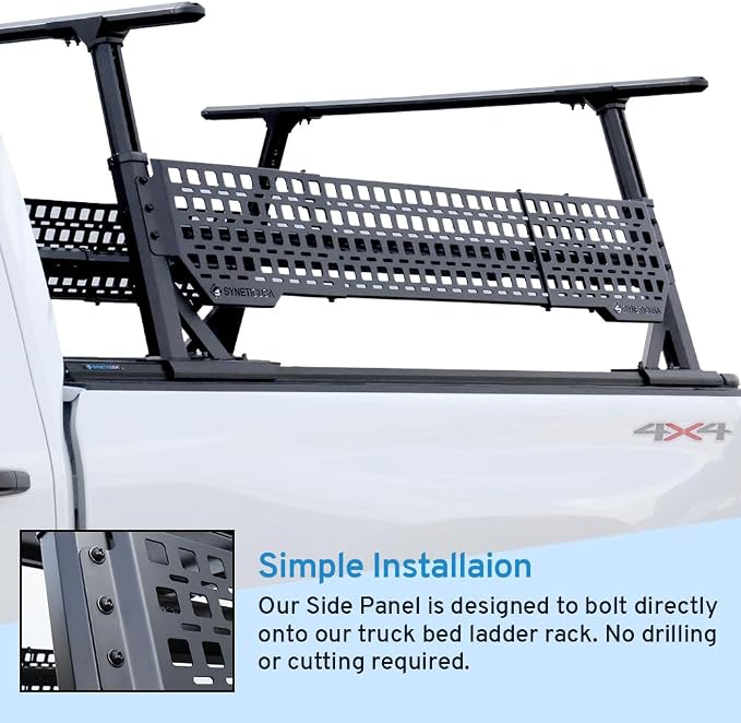 Syneticusa MR Retractable Truck Bed Cover with Rack Panels for Ford F-150 2004–2026 | 6’7” (78.9”) Bed | Aluminum Hard Retractable Tonneau Cover | One-Person Installable | Waterproof, Low-Profile
