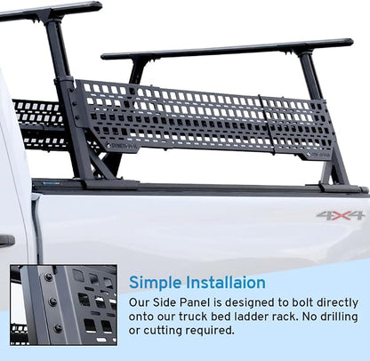 Syneticusa MR Retractable Truck Bed Cover with Rack Panels for Ford F-150 2004–2026 | 6’7” (78.9”) Bed | Aluminum Hard Retractable Tonneau Cover | One-Person Installable | Waterproof, Low-Profile