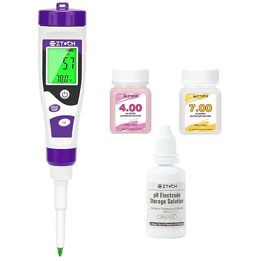 Food pH Meter, Digital pH Meter for Food Fermentation Canning Cooking, Smart Sourdough pH Tester for Bread Cheese Sauces, Measure pH in Water, Brewing, Meat, Sausages, Pickles, Sushi Rice