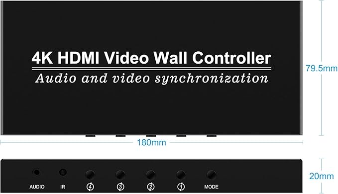 Video Wall Controller HDMI 1X4, Splicing Professional Processor