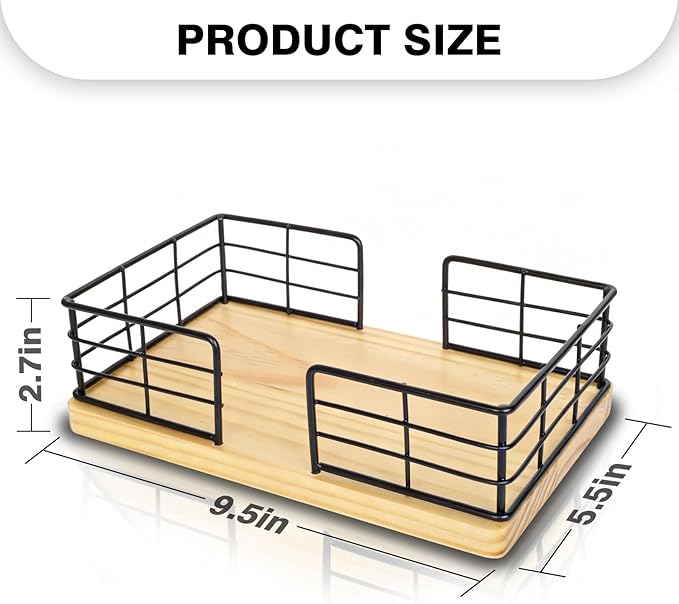 Kordory Wooden Guest Towel Holder Tray