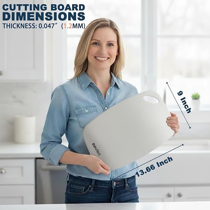 Cutting Board Non-Toxic, 304 Stainless Steel Cutting Board Double Sided