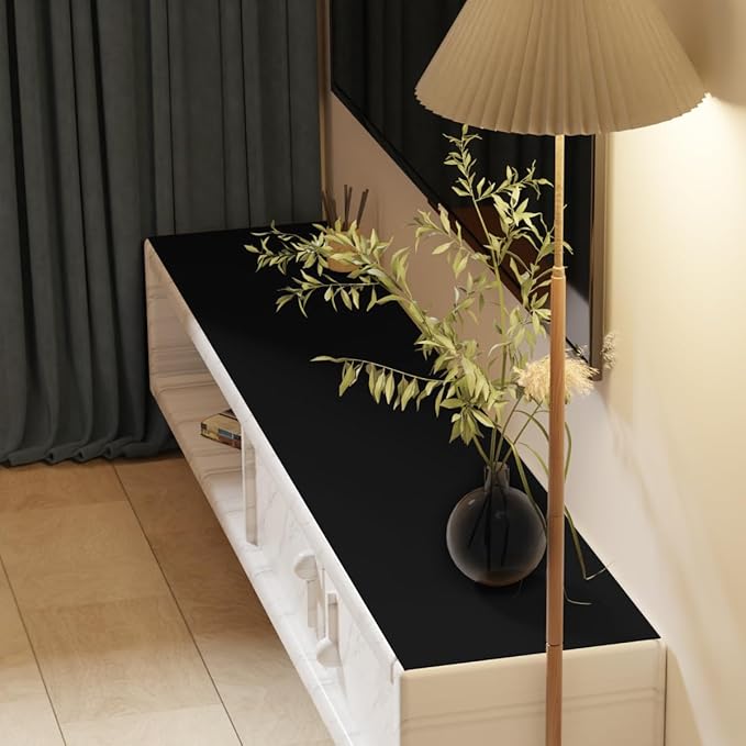 Cover for Dresser Top - 20x72 Inch Waterproof Easy to Clean Can Conceal Flaws Protector The Table Top from Scratches Used for Coffee Table Dresser(Black+Black 20x72)