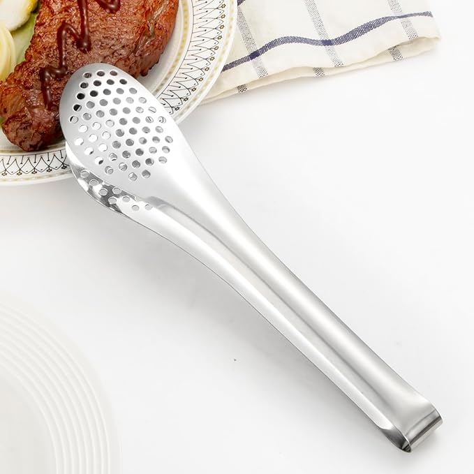Large Serving Utensils,12 Pcs Stainless Steel Serving Set with Serving Spoons,Serving Fork,Serving Tongs,Polished Serving Utensil Set for Buffet Parties Home,Dishwasher Safe