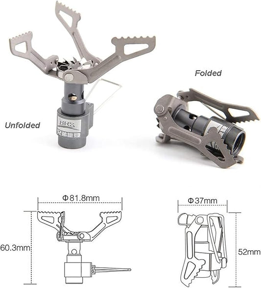 BRS Stove BRS 3000T Stove Titanium Ultralight Backpacking Stove Portable Propane Camping Stove Gas Burner Camp Stove only 26g with Extra O Ring (BRS-3000T Stove)