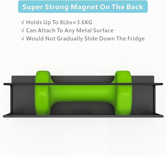 Magnetic Spice Rack For Refrigerator, Space Saving Magnetic Shelf For Fridge
