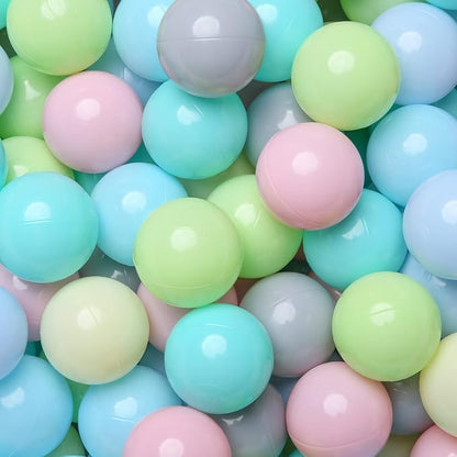 Realhaha Ball Pit Balls 50 100 200 500 Play Balls Plastic Balls for Baby Girls Toddlers Kids Play Tent Pool Playhouse Playpen Party Decoration