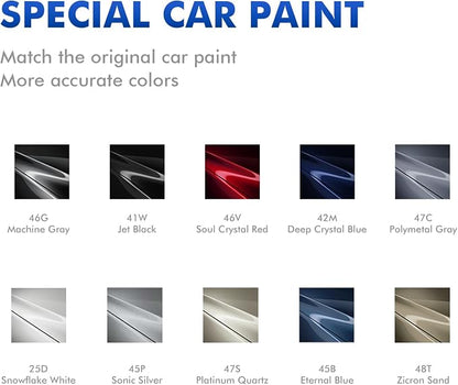 47S Platinum Quartz Touch Up Paint Compatible with Mazda, DIY Car Paint Scratch Repair, Quick & Easy Fix Automotive Scratch Repair for CX-5/CX-3/CX-30/CX-90/Mazda3/Miata/MX-5