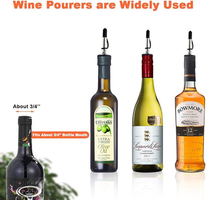 24PCS Liquor Pour Spout, Stainless Steel Bottle Pourers,