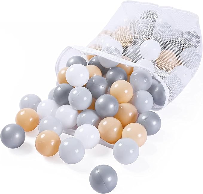 Realhaha Ball Pit Balls 50 100 200 500 Play Balls Plastic Balls for Baby Girls Toddlers Kids Play Tent Pool Playhouse Playpen Party Decoration