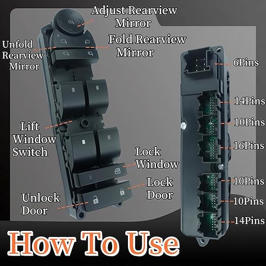 20835553 Driver Side Power Master Control Window & Door & Mirror Lock Switch