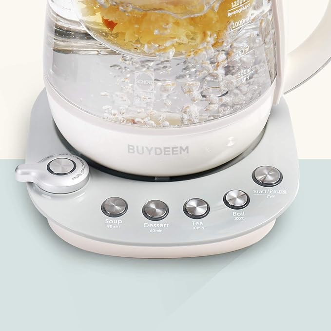 BUYDEEM K2683 Health-Care Beverage Tea Maker and Kettle, 9-in-1 Programmable