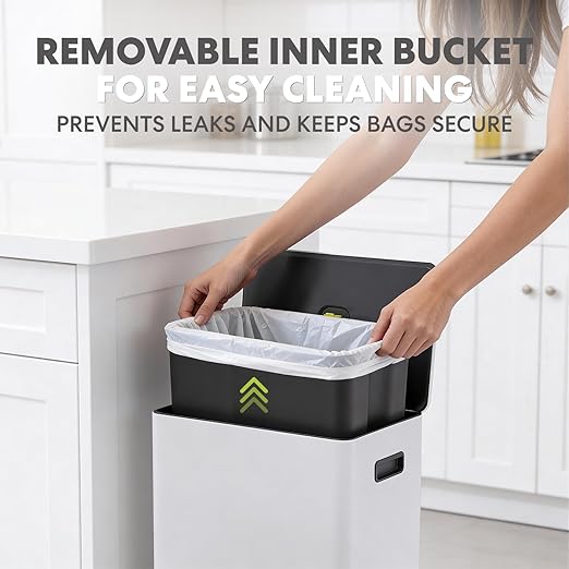 Simpli-Magic Infinity Edge 60 Liter / 16 Gallon Rectangular Hands-Free Extra