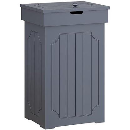 Function Home Trash Can Cabinet, 13 Gallon Kitchen Garbage Can, Wood Recycling