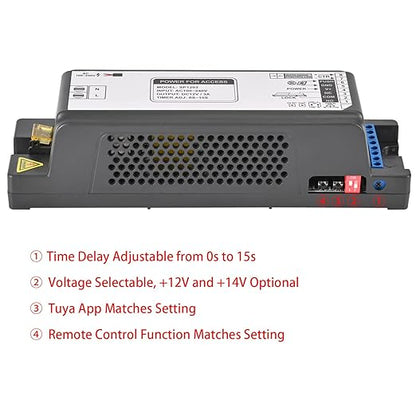 Smart Access Control Power Supply Controller, 12V/14V 3A