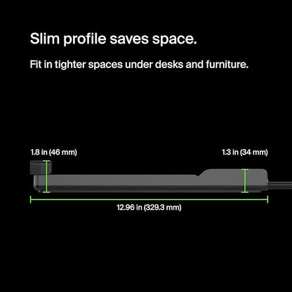 Belkin 12-Outlet Surge Protector Power Strip w/ 12 AC Outlets & 8ft Flat Plug