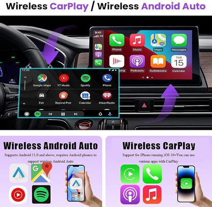 Wireless CarPlay Adapter 2-in-1 for Renault Scenic 2017 2018 2019 2020 2021 2022 2023 2024 2025, USB Design Plug and Play Bluetooth Fast Connection Car Accessories,B