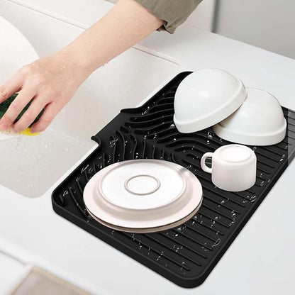 GUUKIN Dish Drying Mat, 17.7" x 11.8 " Drying Matt Kitchen Counter, Non-Slip