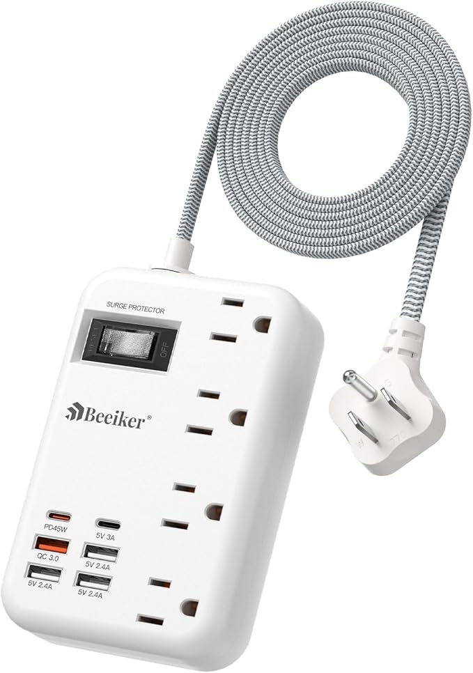 45W USB C Surge Protector Power Strip, Travel Power Strip