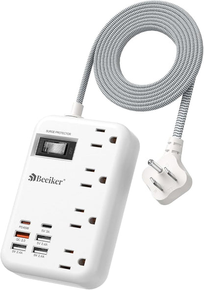 45W USB C Surge Protector Power Strip, Travel Power Strip