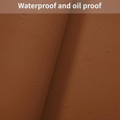 Leather Table Cover,1.8mm Thick,36x48 Inch Table Protector,Table Protector for Dining Room Table,Dining Table Cover,Table Cover Protector,Wood Table Protector(Brown+Gray,36x48)