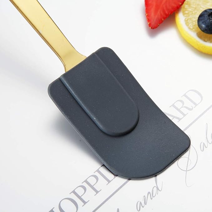 Gold Silicone Spatulas, Berglander Flexible Scrapers Baking Mixing Tool