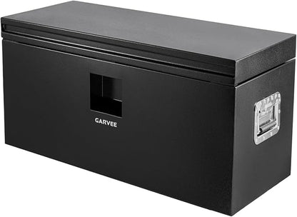 Garvee 30 in Black Steel Truck Bed Tool Box, Trailer Tongue Box, Truck Storage Organizer Tool Chest For Truck Bed, RV, Trailer