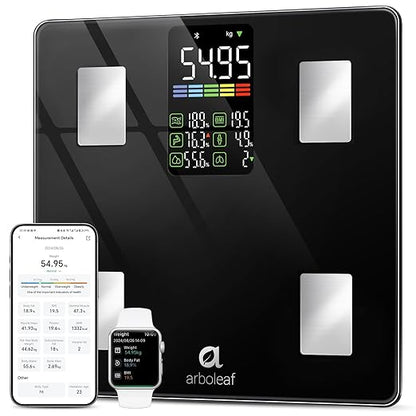 Arboleaf Smart Scale with BMI, Body Fat, Muscle Mass, 14 Composition Metrics