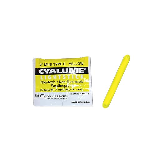 Cyalume ChemLight Mini Light Stick, Military Grade, 4 Hours Duration, 2 Inches, 50 Pack