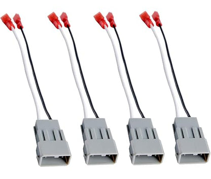 HSTECH 72-7800 2 Pairs (4 Pack) Car Speaker Connector Harnesses for with 1990-Up Honda and Acura Vehicles