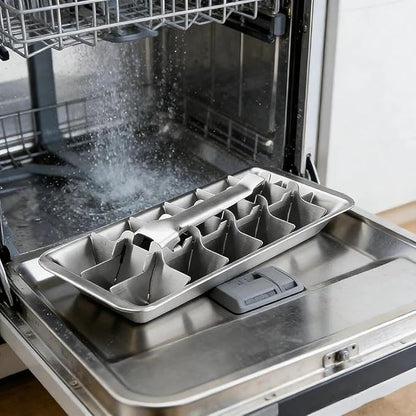 Stainless Steel Ice Cube Trays, 18-Slot Detachable & Easy-Release Freezer Tray