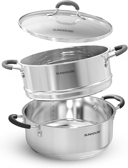 SUNHOUSE - 4.6 Quart Steamer Pots