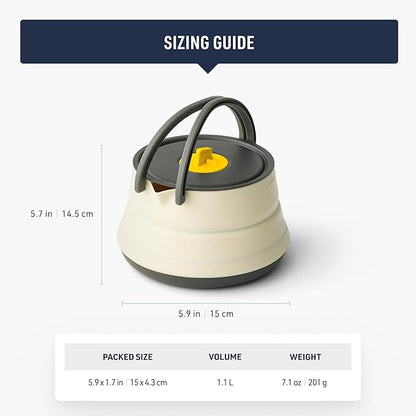 Sea to Summit Frontier Ultralight Collapsible Camping Kettle, 1.1 Liter