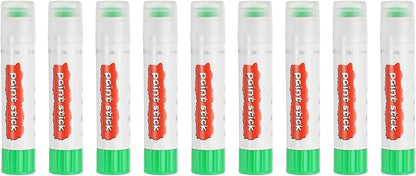 PATIKIL Tempera Paint Sticks, 9 Pcs Solid Tempera Paints Sticks Washable Bulk Markers Pen Quick Drying for Artists Beginners Art Supplies, Light Green
