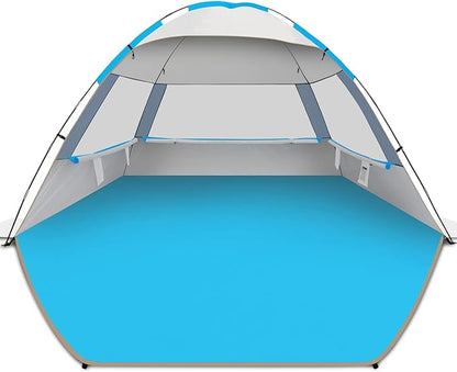 Gorich Beach Tent Sun Shelter for 3/4-5/6-7/8-10 Person with UPF 50ï¼?UV Protection, Lightweight & Easy Setup Beach Shade Canopy, Portable Beach Shade Tent Beach Cabana