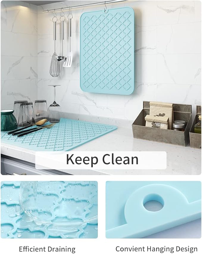 AMOAMI-Dish Drying Mats for Kitchen Counter-Silicone Dish Drying Mat-Kitchen